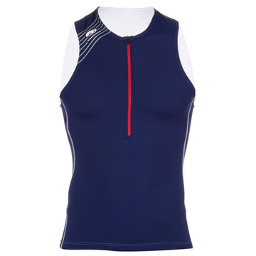 BLUE70 TX2000 MENS SINGLET - BLUE/RED