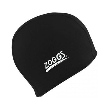 ZOGGS DELUXE STRETCH SWIM CAP - BLACK