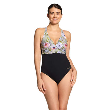 ZOGGS WOMENS FREESIA RUCH CROSSBACK E+