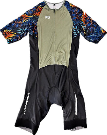 BLUE70 MENS AERO ELITE TRISUIT - BLACK/ARTICHOKE/TEAL/MULTI