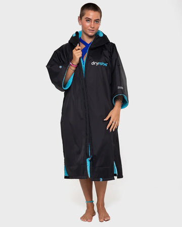 Dryrobe® ADVANCE UNISEX SHORT SLEEVE - BLACK/BLUE