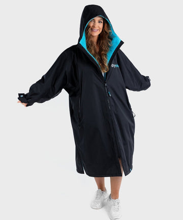 Dryrobe® ADVANCE UNISEX LONG SLEEVE - BLACK/BLUE